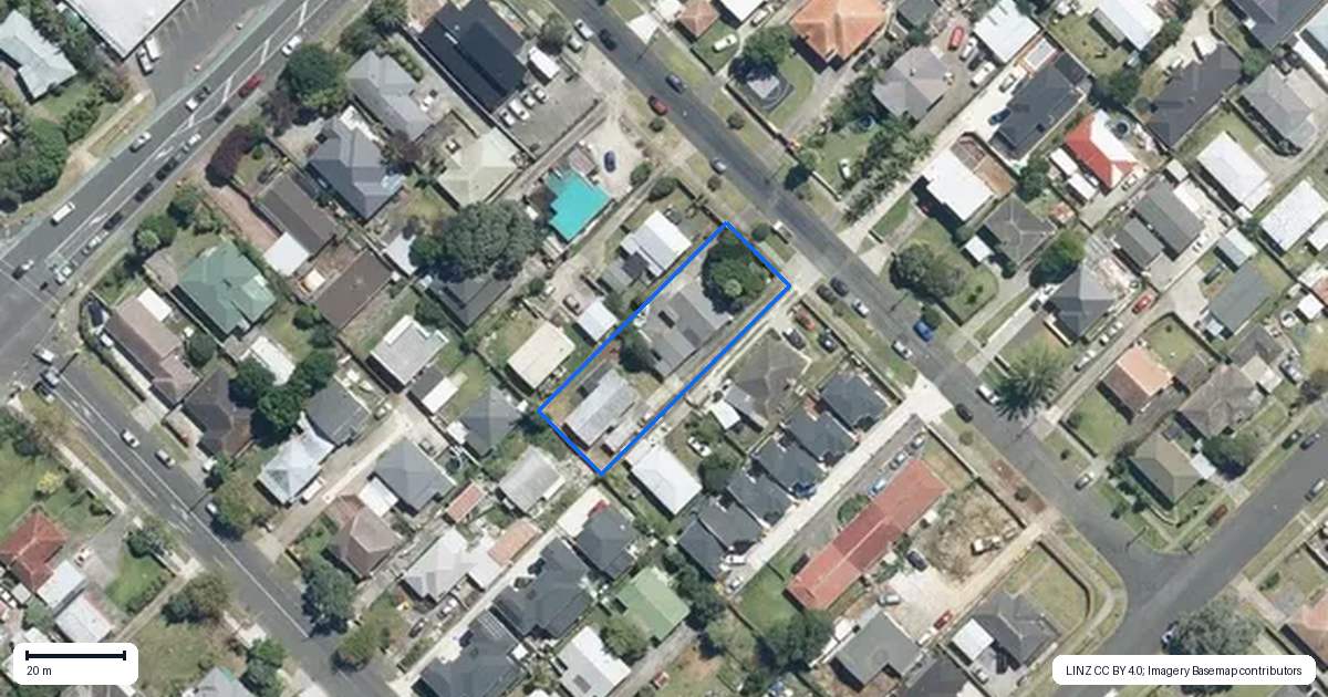 Property context map for 6 George Street, Mangere East, Auckland
