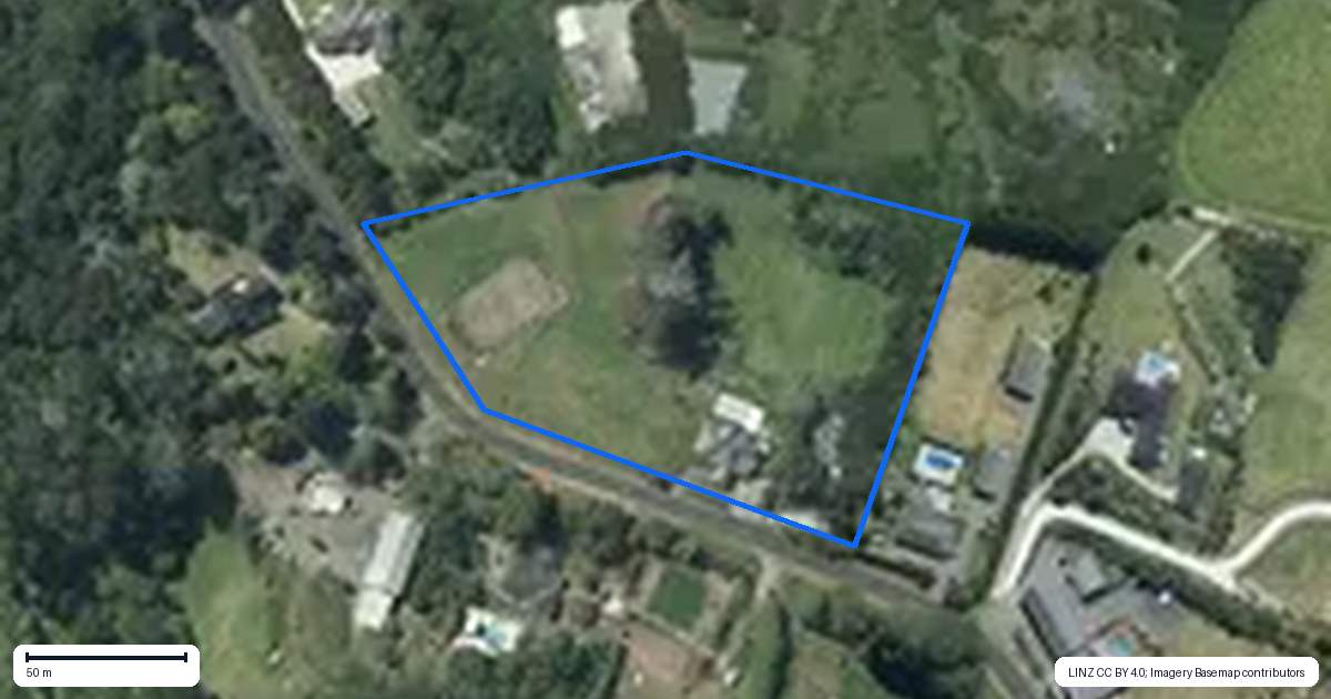 Property context map for 60 Carter Road, Oratia, Auckland