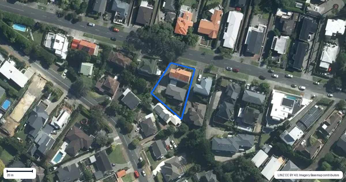Property context map for 17 Bay Road, Saint Heliers, Auckland