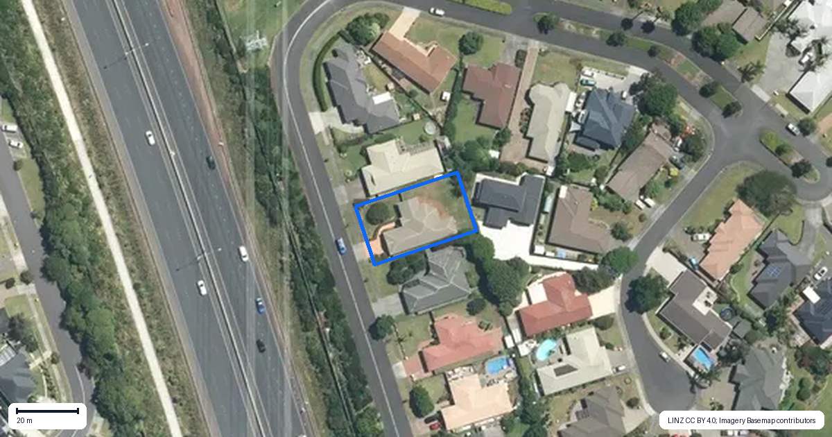 Property context map for 93 Rushgreen Avenue, Pahurehure, Papakura