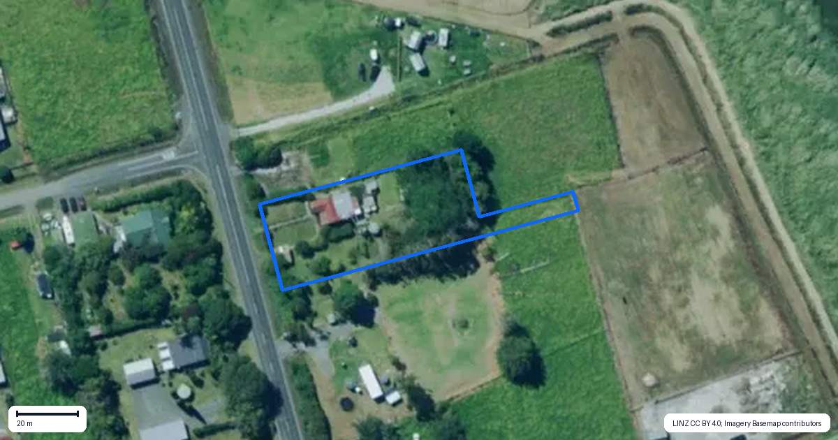 Property context map for 55 Pouto Road, Dargaville