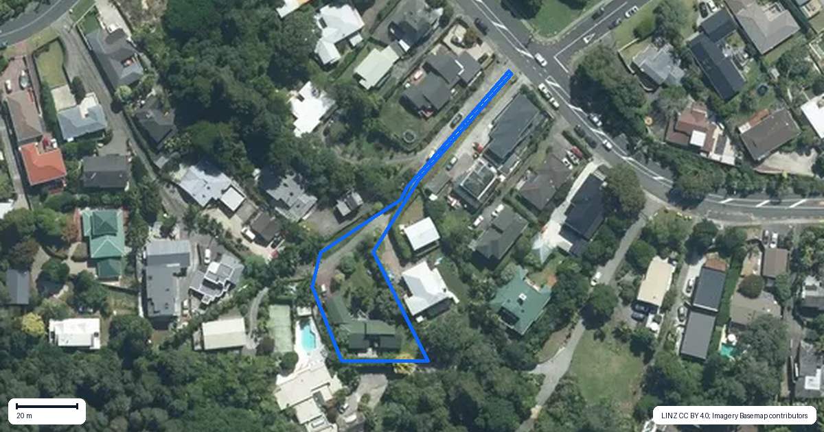 Property context map for 262A Beach Road, Campbells Bay, Auckland