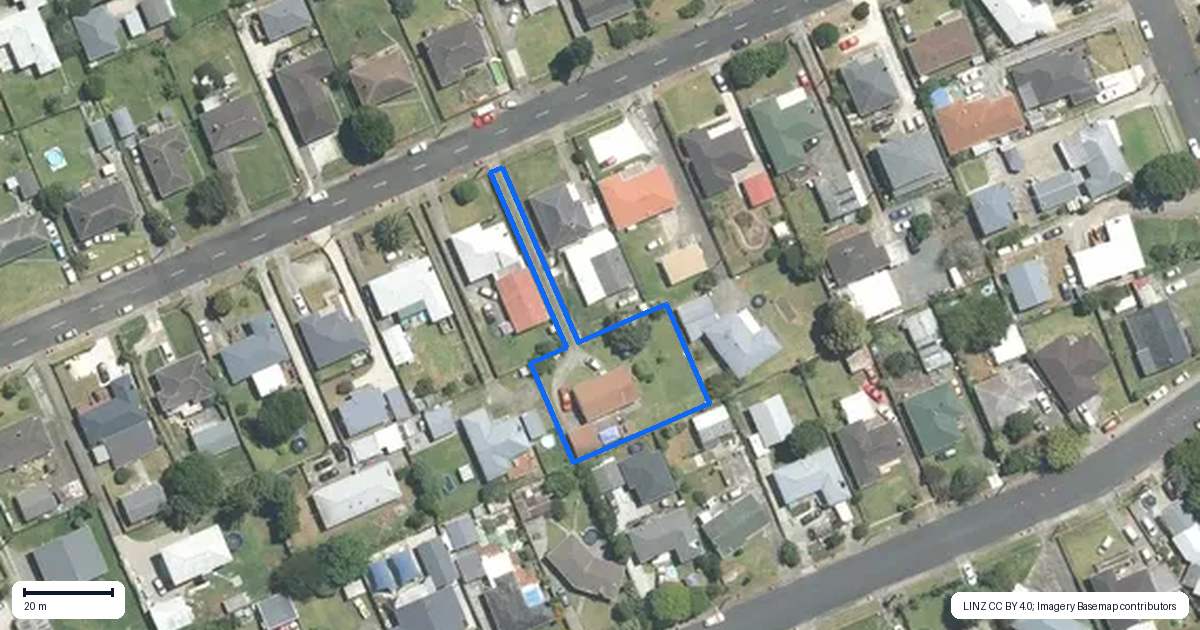 Property context map for 16 Hooks Road, Manurewa, Auckland
