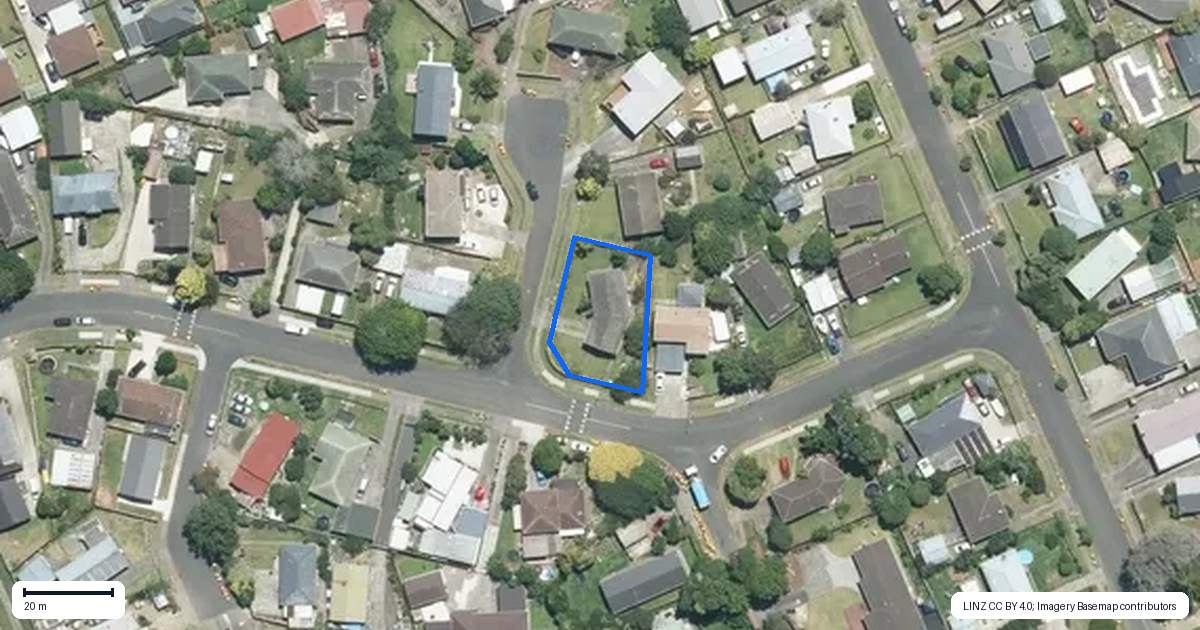 Property context map for 1 Benmore Place, Manurewa, Auckland