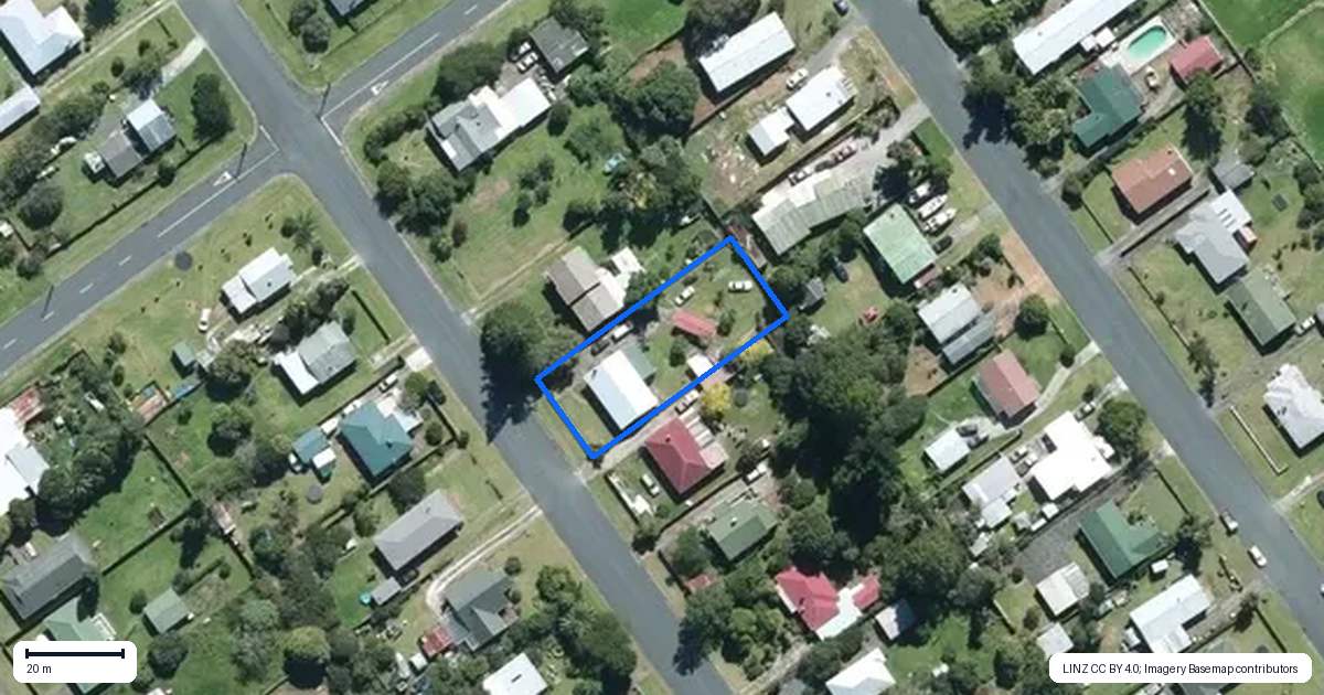 Property context map for 22 Plunket Street, Moerewa