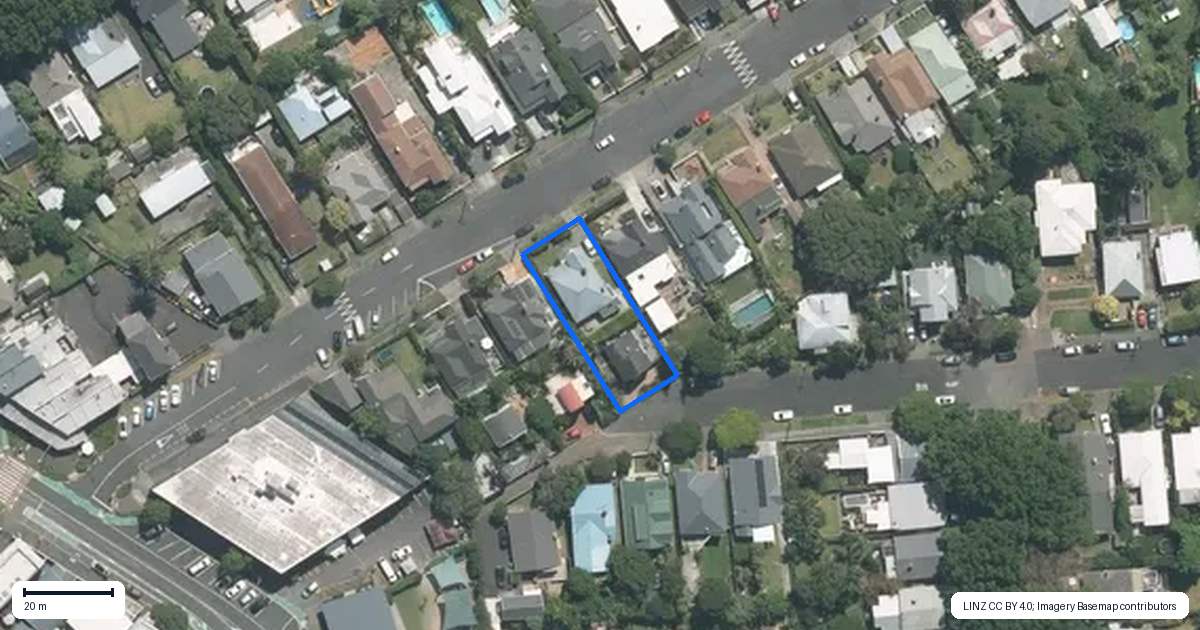Property context map for 2B Allen Road, Grey Lynn, Auckland