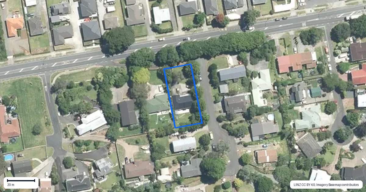 Property context map for 75 East Street, Pukekohe