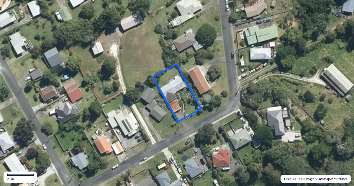 Property context map for 25 Batten Street, Wellsford
