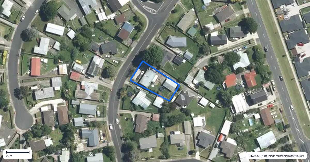 Property context map for 12 Cargill Street, Papakura
