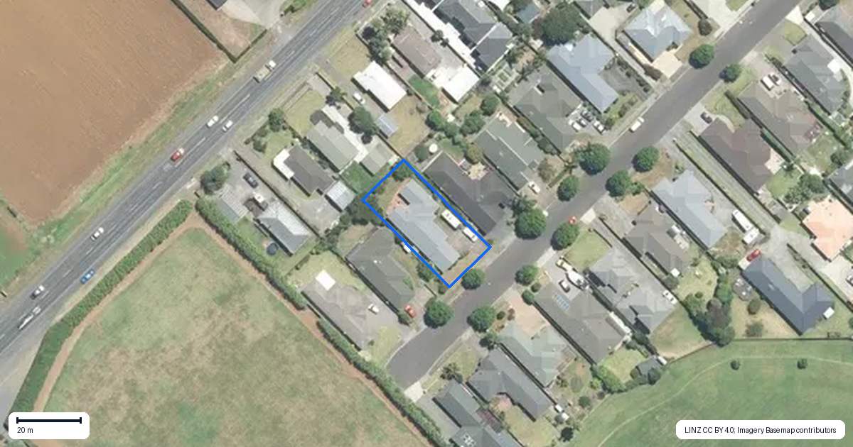 Property context map for 21 Sunset Drive, Pukekohe