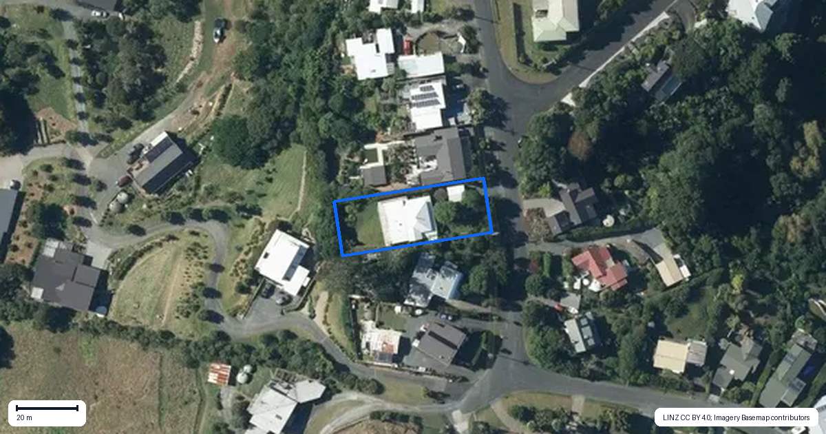 Property context map for 34 Green Road, Matakana