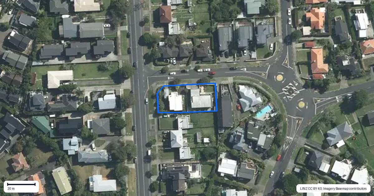 Property context map for 1/1 Tokomaru Street, Orakei, Auckland