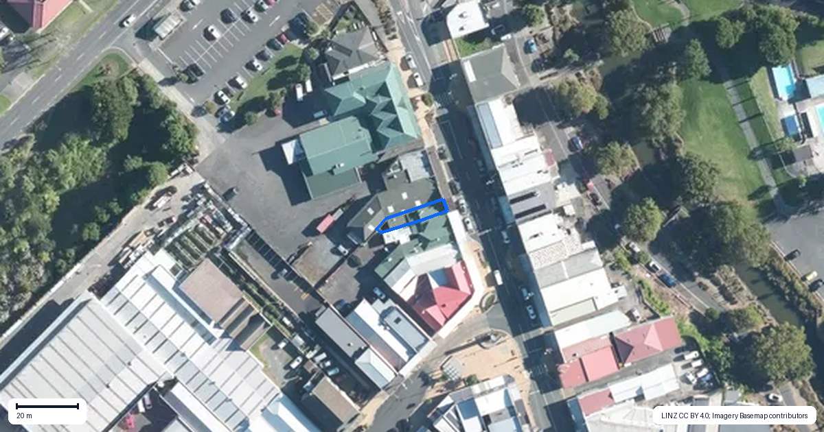 Property context map for 13 Queen Street, Waiuku
