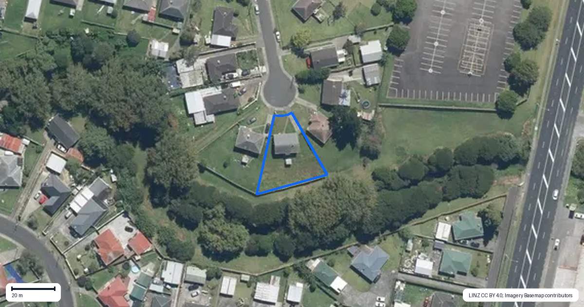 Property context map for 8 Tate Place, Otara, Auckland