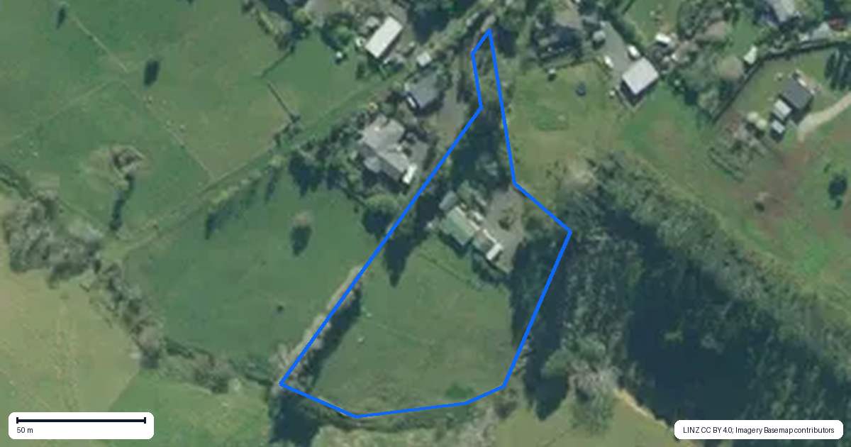 Property context map for 1195A Pipiwai Road, Ruatangata West, Whangarei