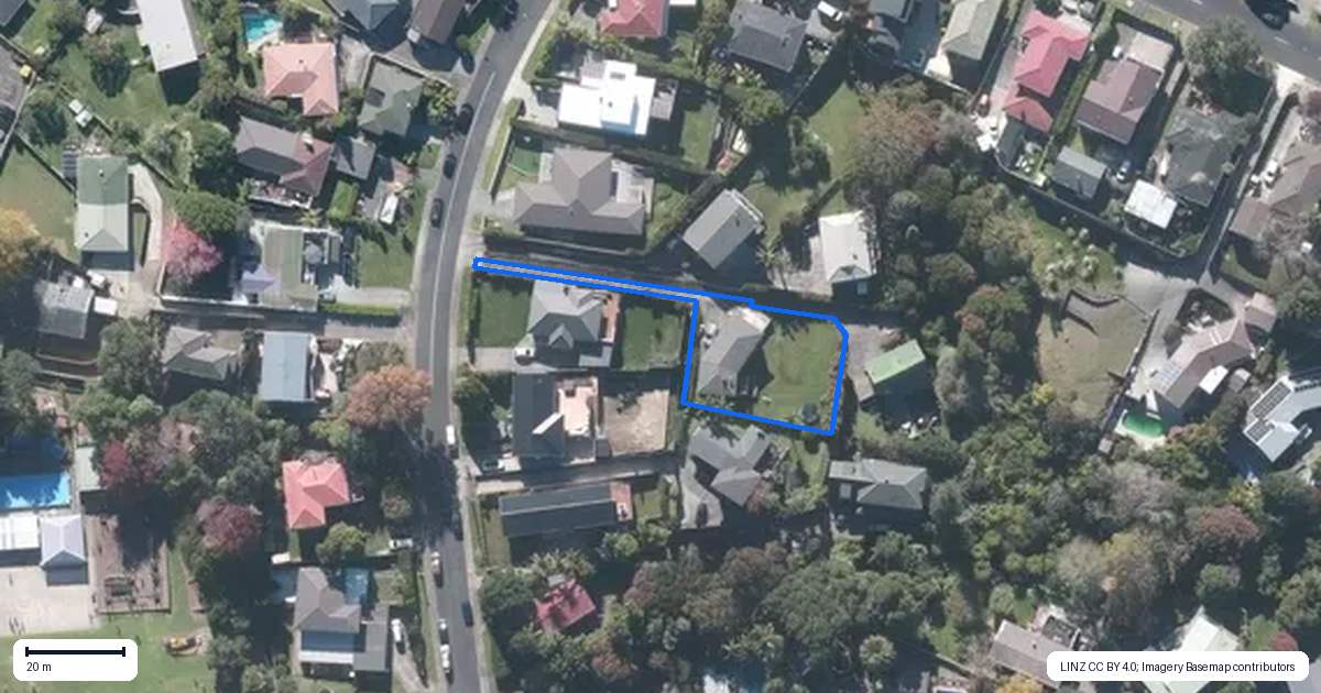 Property context map for 76 Alexander Street, Cockle Bay, Auckland