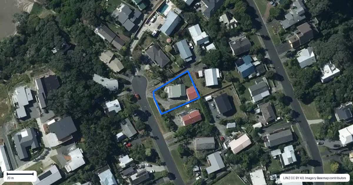 Property context map for 24 Gerontius Lane, Snells Beach