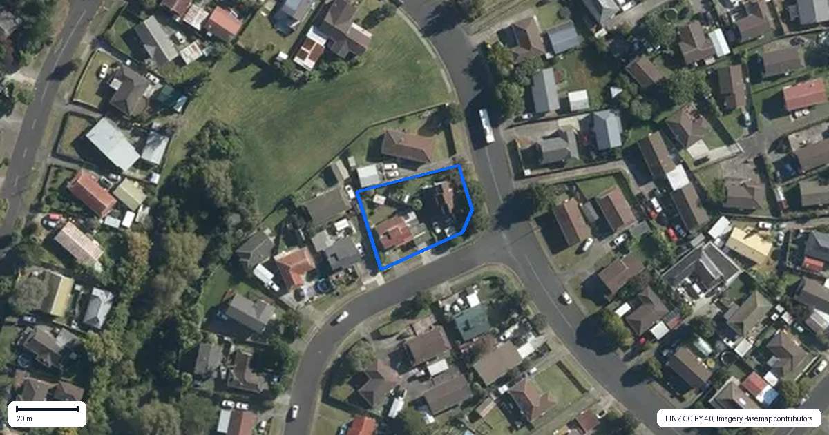 Property context map for 1 Edwin Freeman Place, Ranui, Auckland