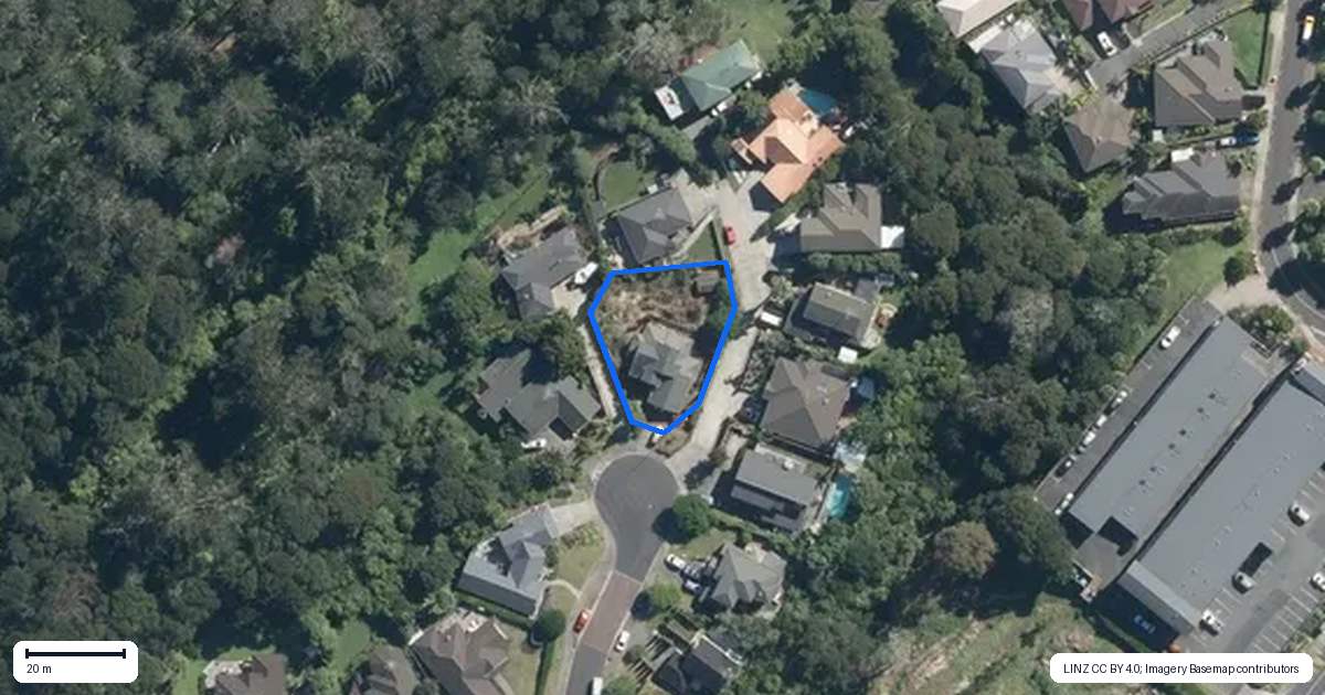 Property context map for 26 Twin Court, Albany, Auckland
