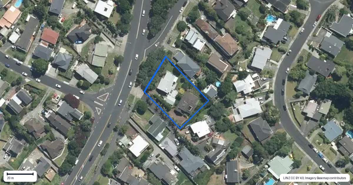 Property context map for 2/353 Glenfield Road, Glenfield, Auckland
