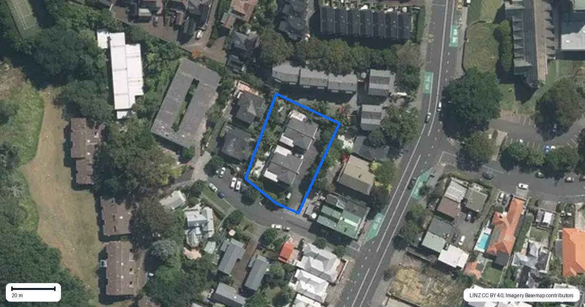 Property context map for 1C Claybrook Road, Parnell, Auckland
