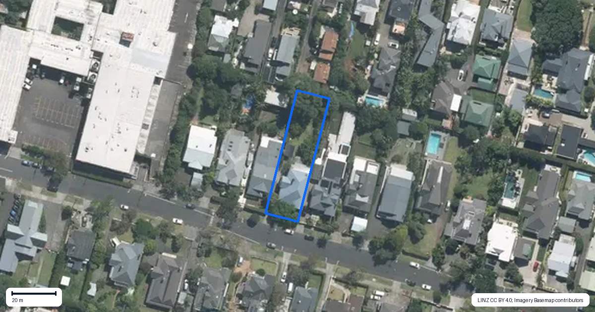 Property context map for 105 Grange Road, Mount Eden, Auckland