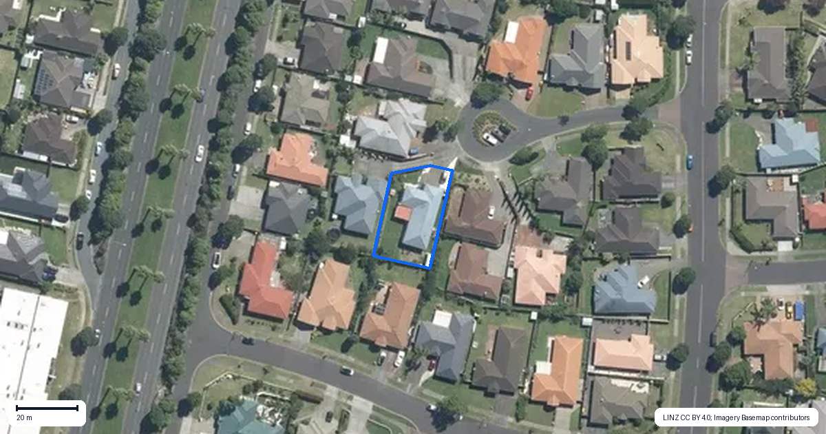 Property context map for 12 Brosna Place, East Tamaki, Auckland