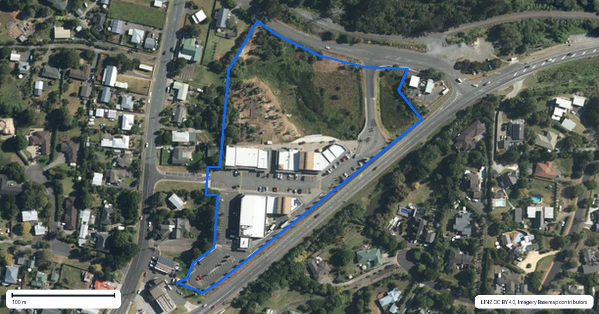Property context map for 7F Factory Road, Waimauku