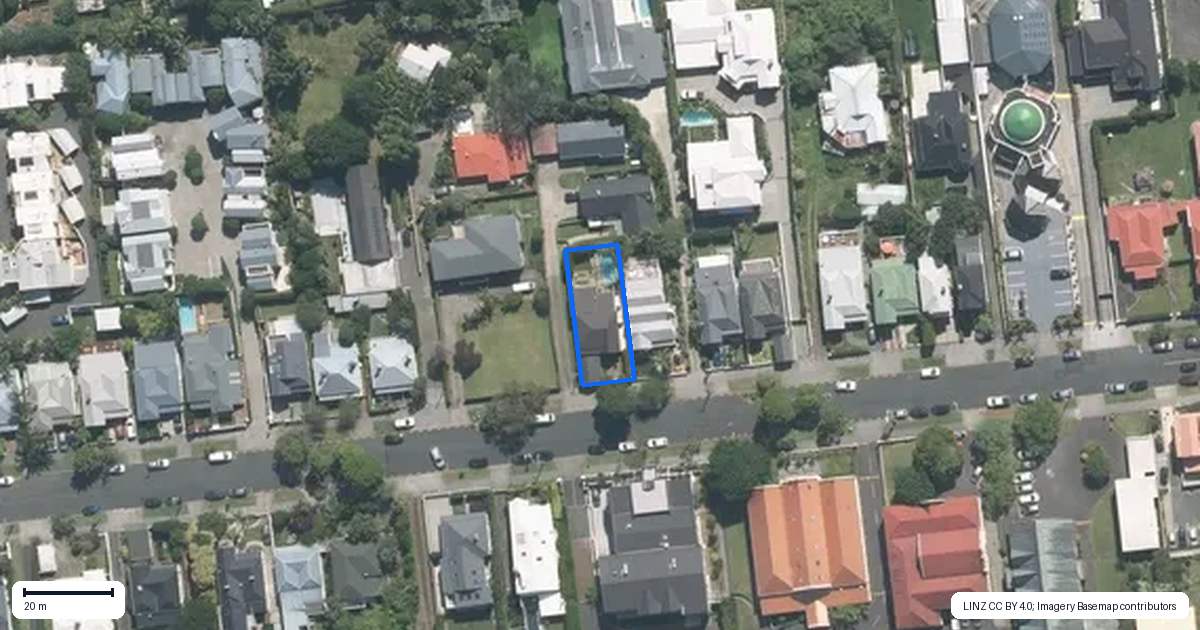 Property context map for 43 Vermont Street, Ponsonby, Auckland