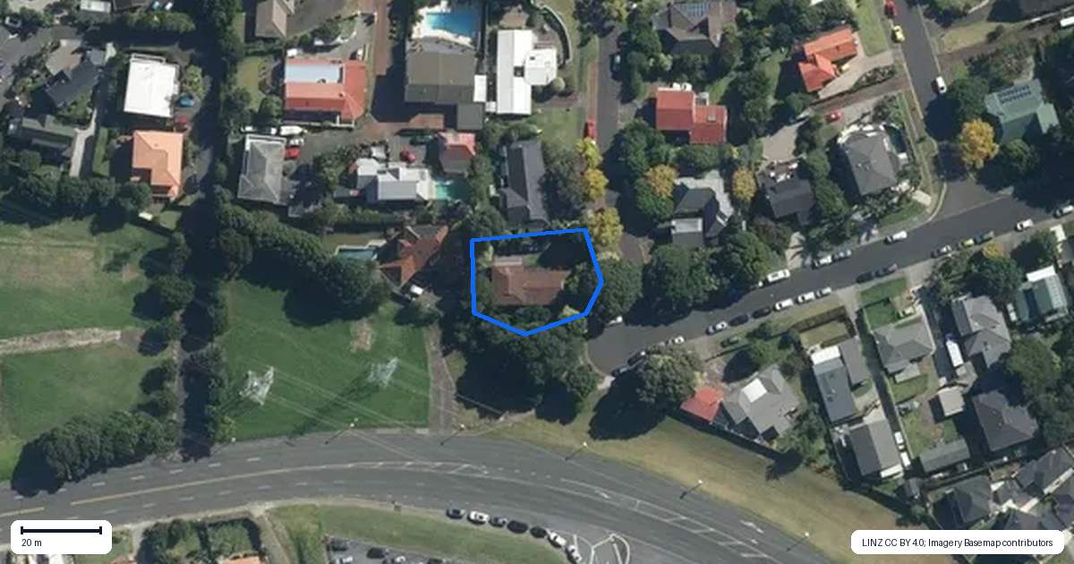 Property context map for 1 Marine Lane, Mount Wellington, Auckland