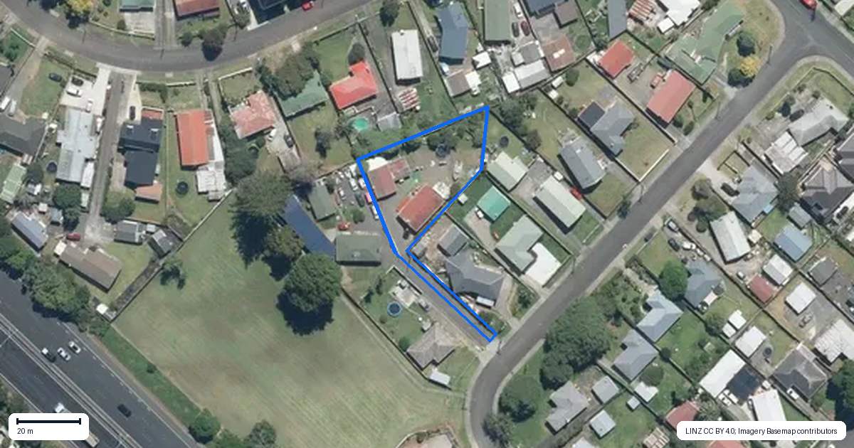 Property context map for 15 Whitley Crescent, Otara, Auckland