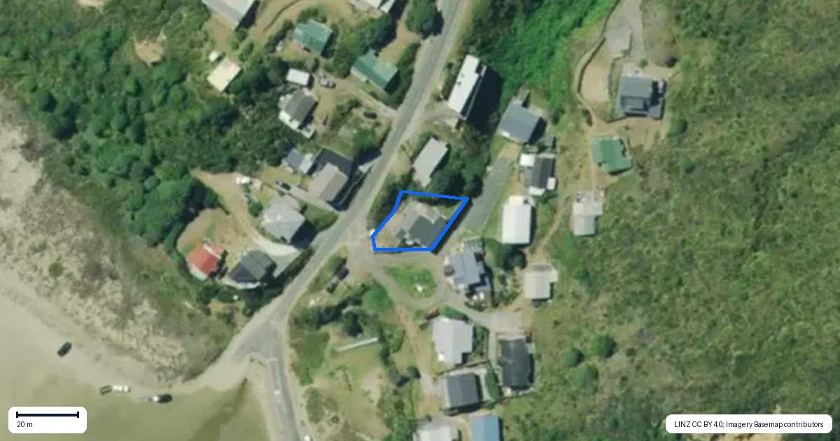 Property context map for 1 Ocean Close, Te Kopuru