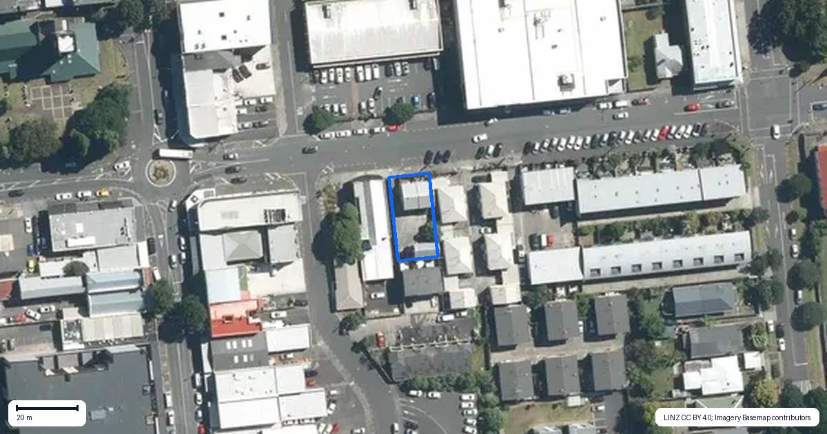 Property context map for 105A Church Street, Onehunga, Auckland