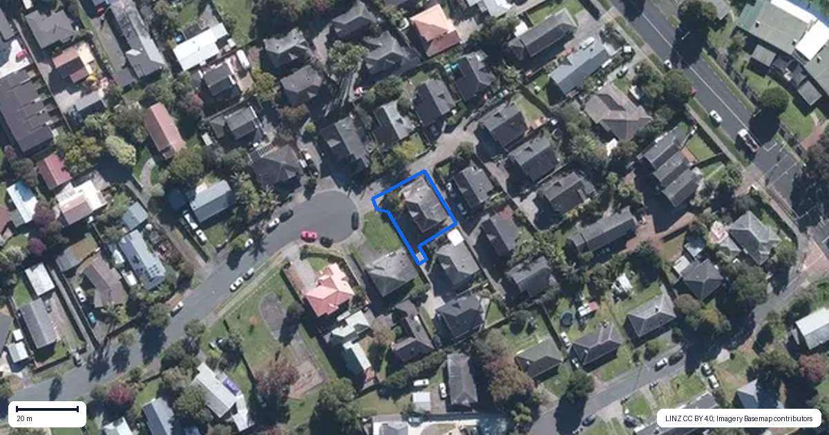 Property context map for 20A Taramea Street, Avondale, Auckland