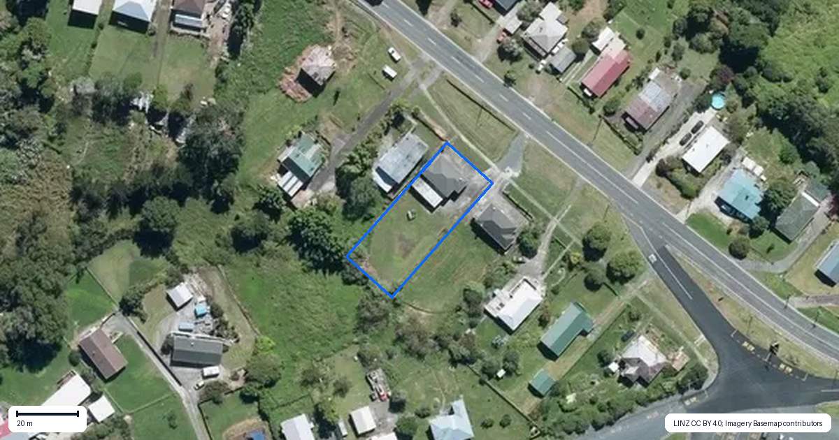 Property context map for 36 North Road, Kawakawa