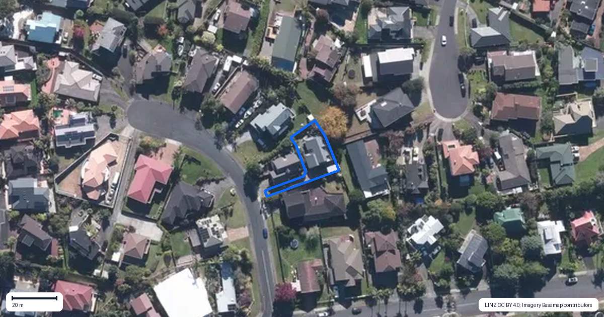 Property context map for 5B Westergrove Place, West Harbour, Auckland