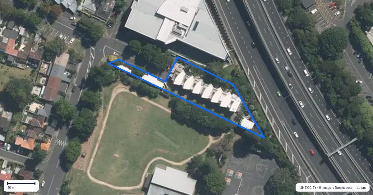Property context map for 4/23 Napier Street, Freemans Bay, Auckland