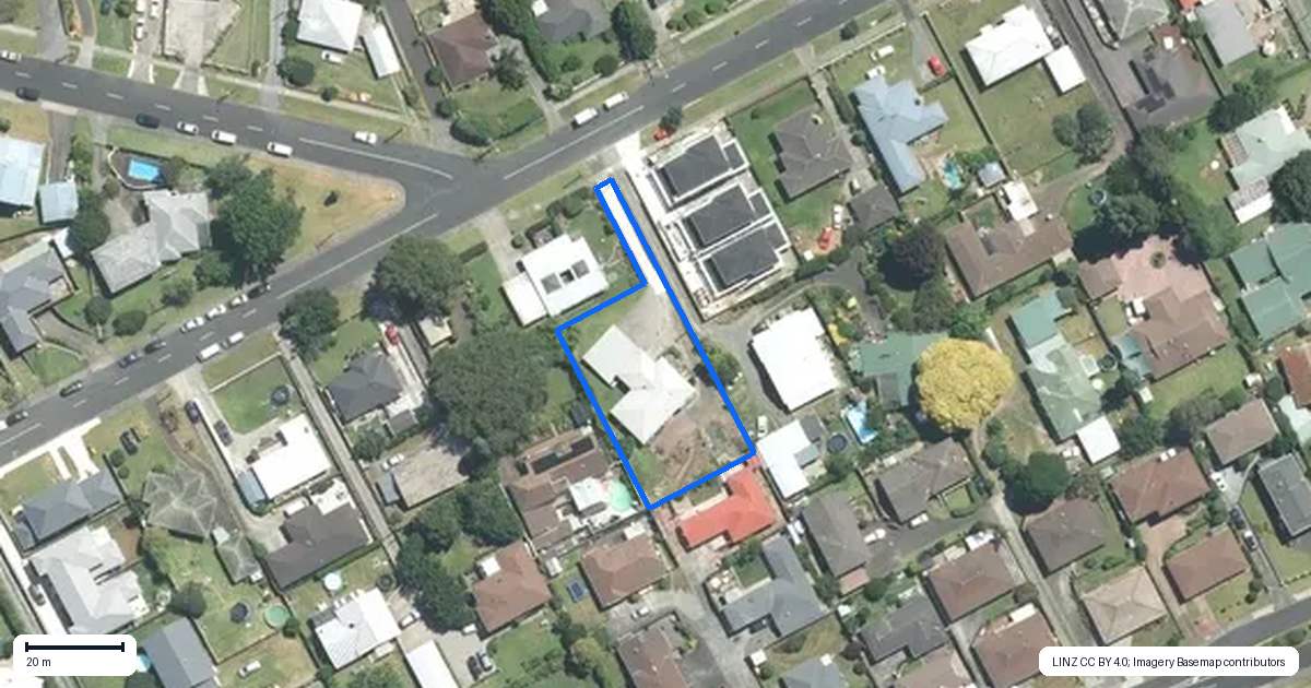Property context map for 36 Youngs Road, Papakura