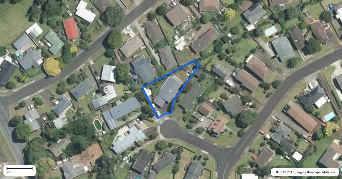 Property context map for 12 April Place, Red Hill, Papakura