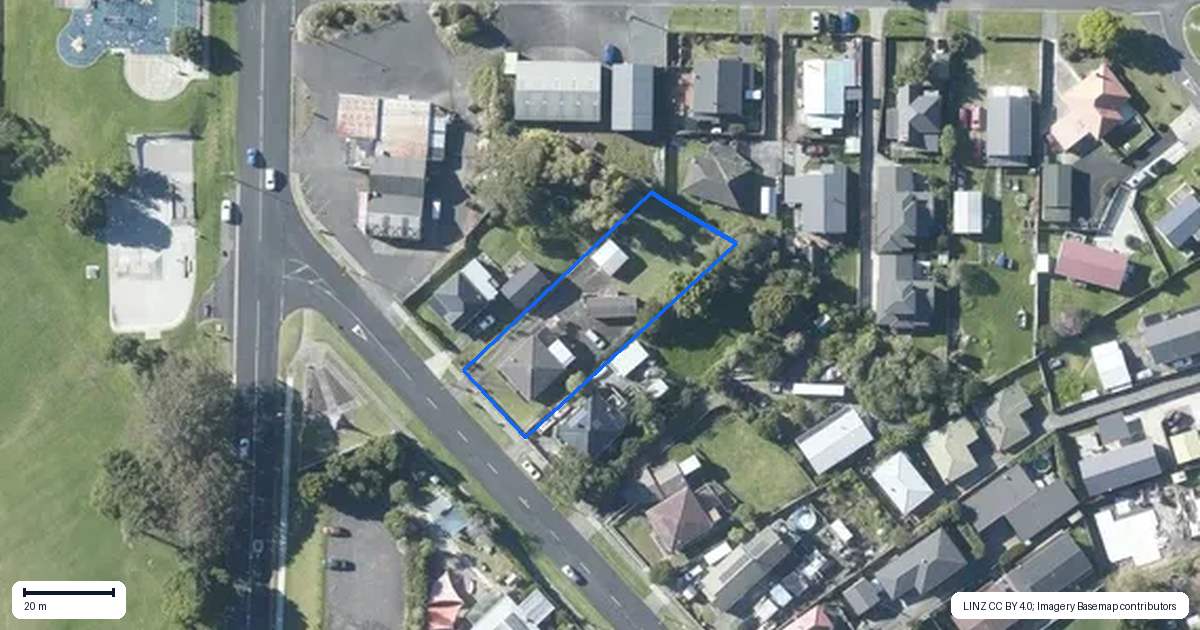 Property context map for 4 George Street, Waiuku
