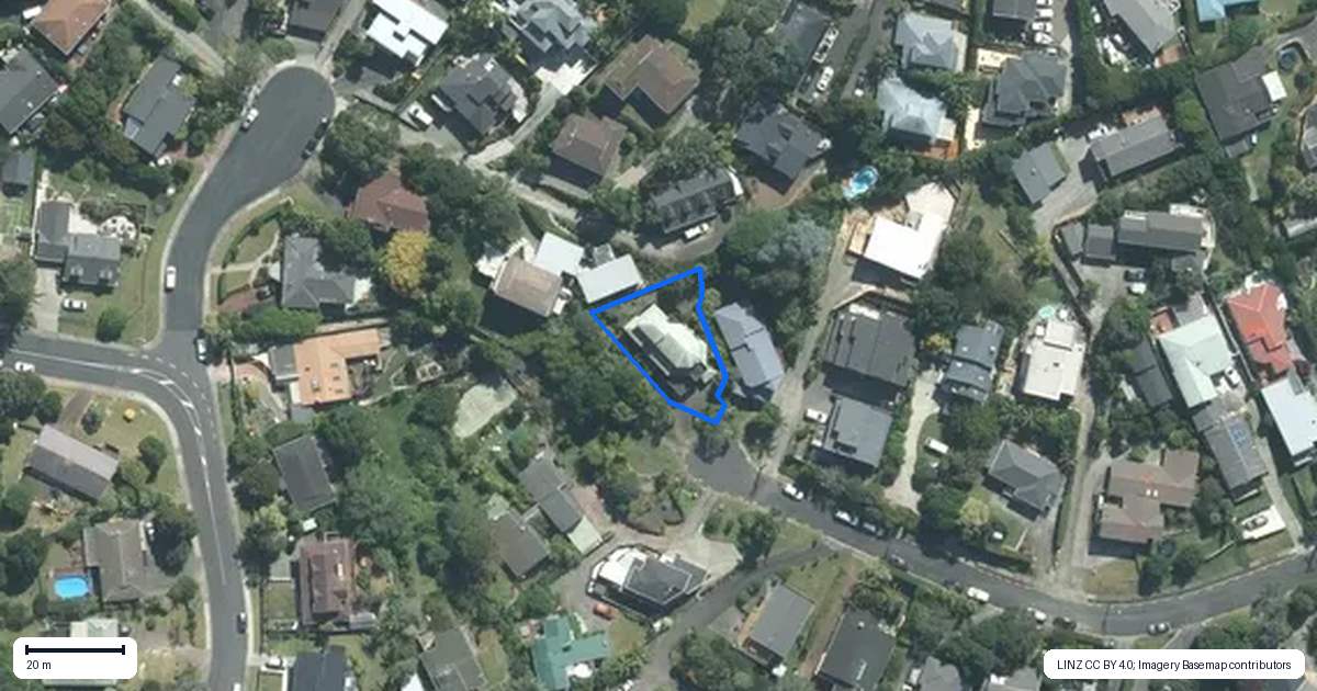 Property context map for 43 Hythe Terrace, Mairangi Bay, Auckland