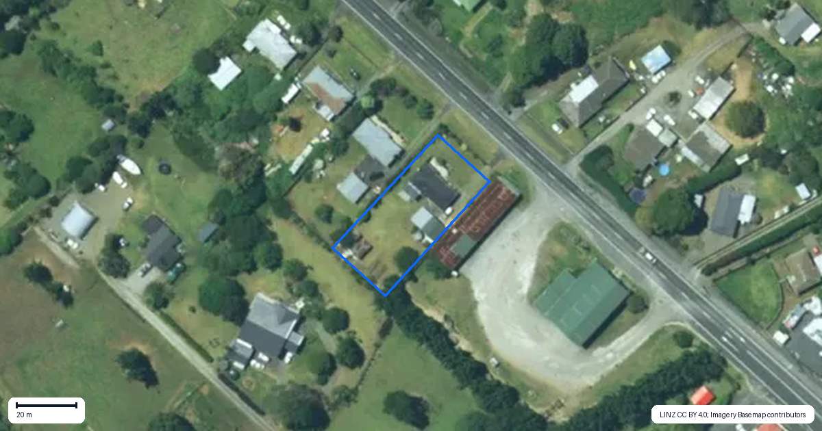 Property context map for 17 State Highway 1, Ohaeawai, Kaikohe