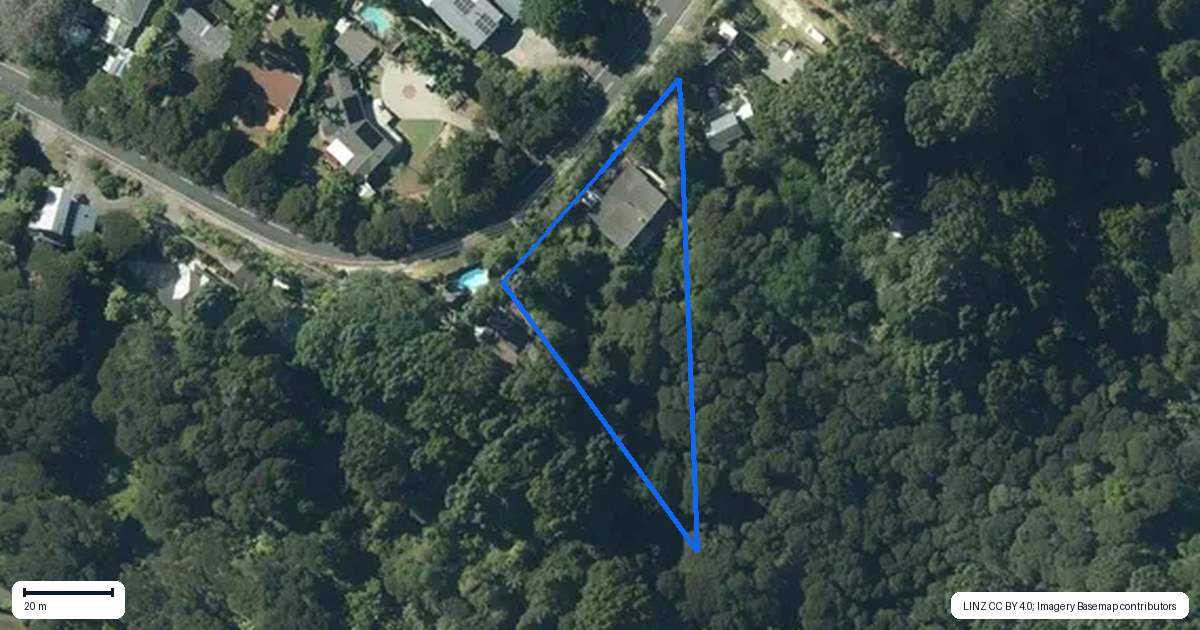 Property context map for 344 Huia Road, Titirangi, Auckland