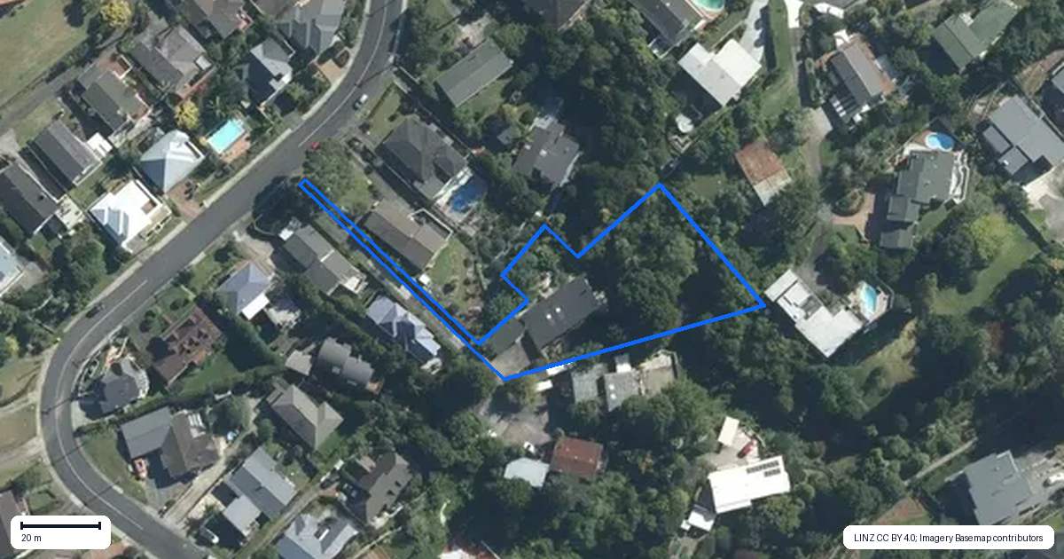 Property context map for 16 Colmar Road, Mellons Bay, Auckland