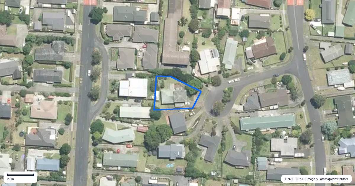 Property context map for 5 Ashby Place, Pukekohe