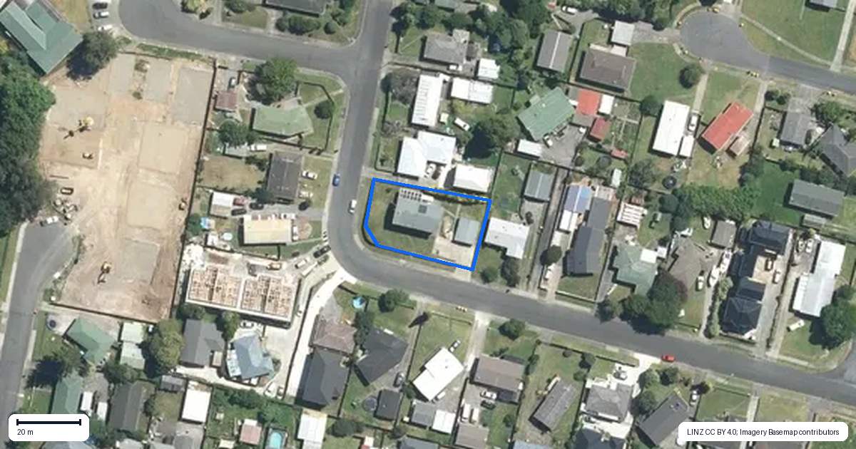Property context map for 32 Eastburn Street, Papakura