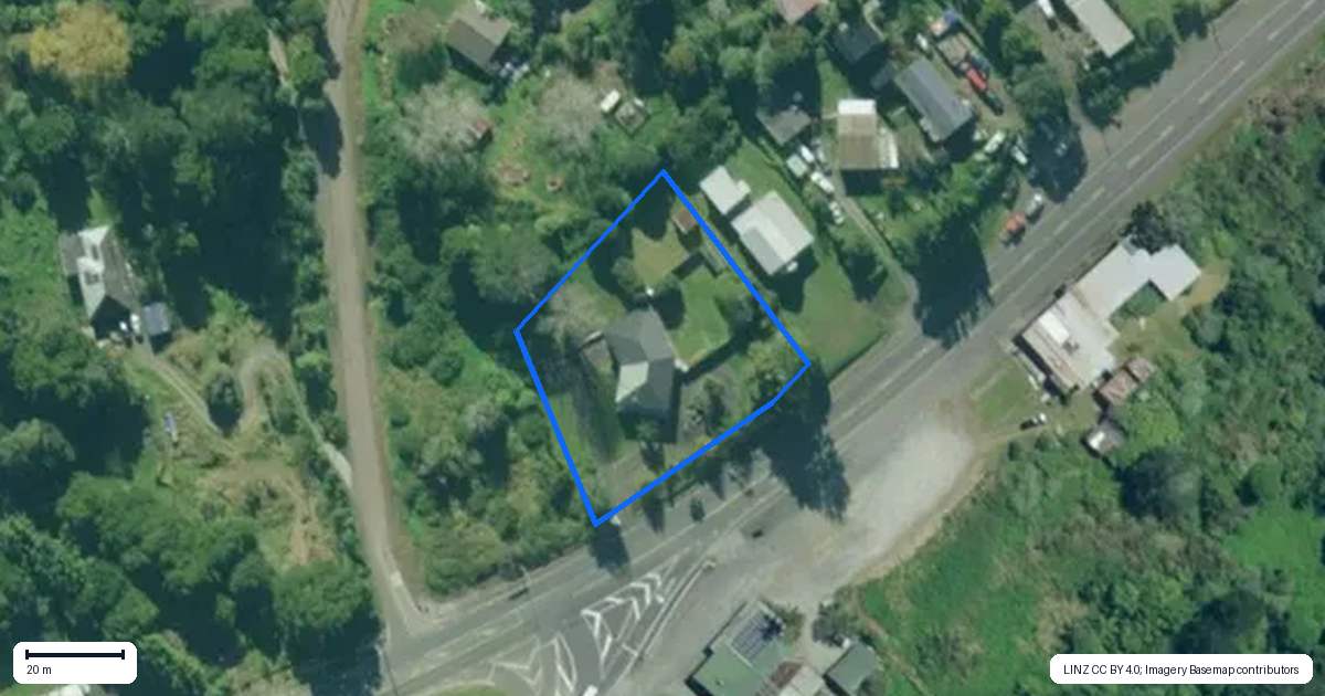 Property context map for 1200 State Highway 1, Okaihau