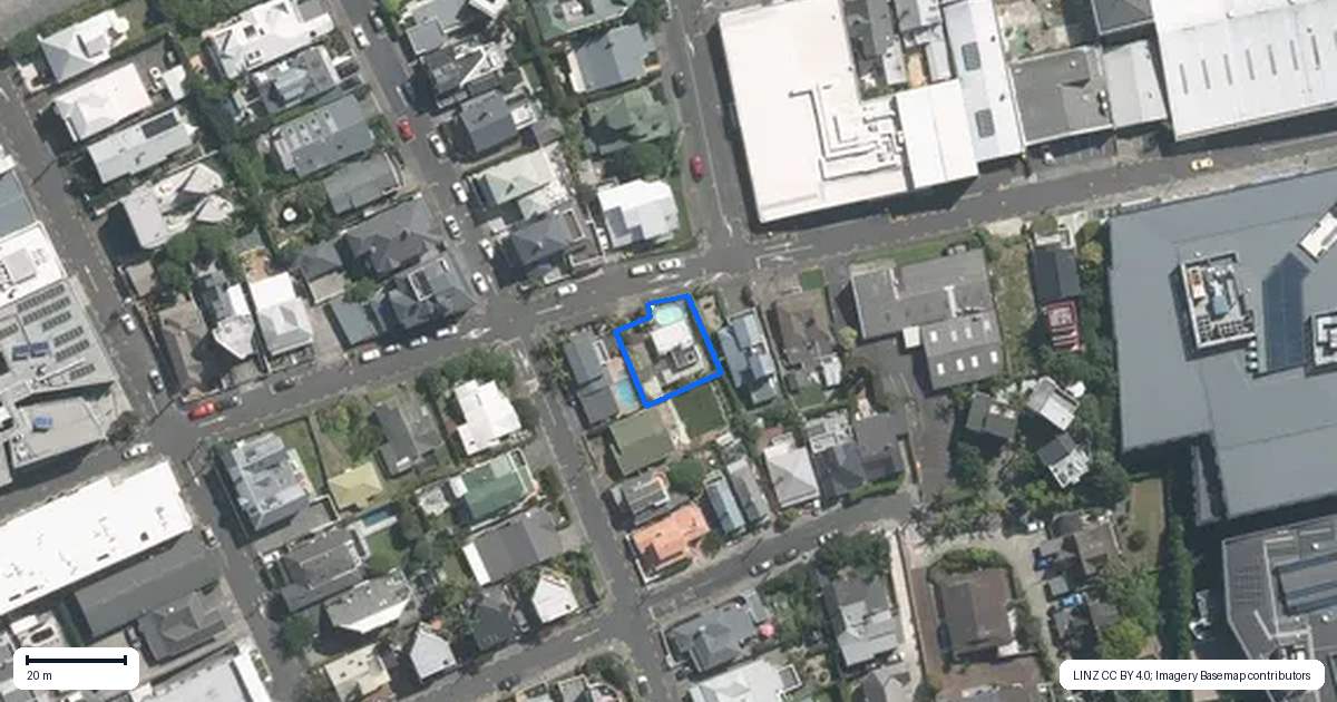 Property context map for 13 Garfield Street, Parnell, Auckland