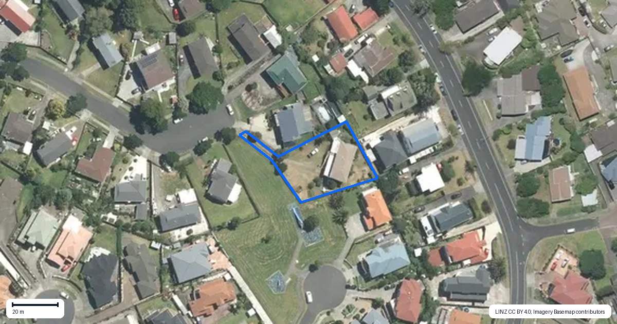 Property context map for 17 Melia Grove, Goodwood Heights, Auckland