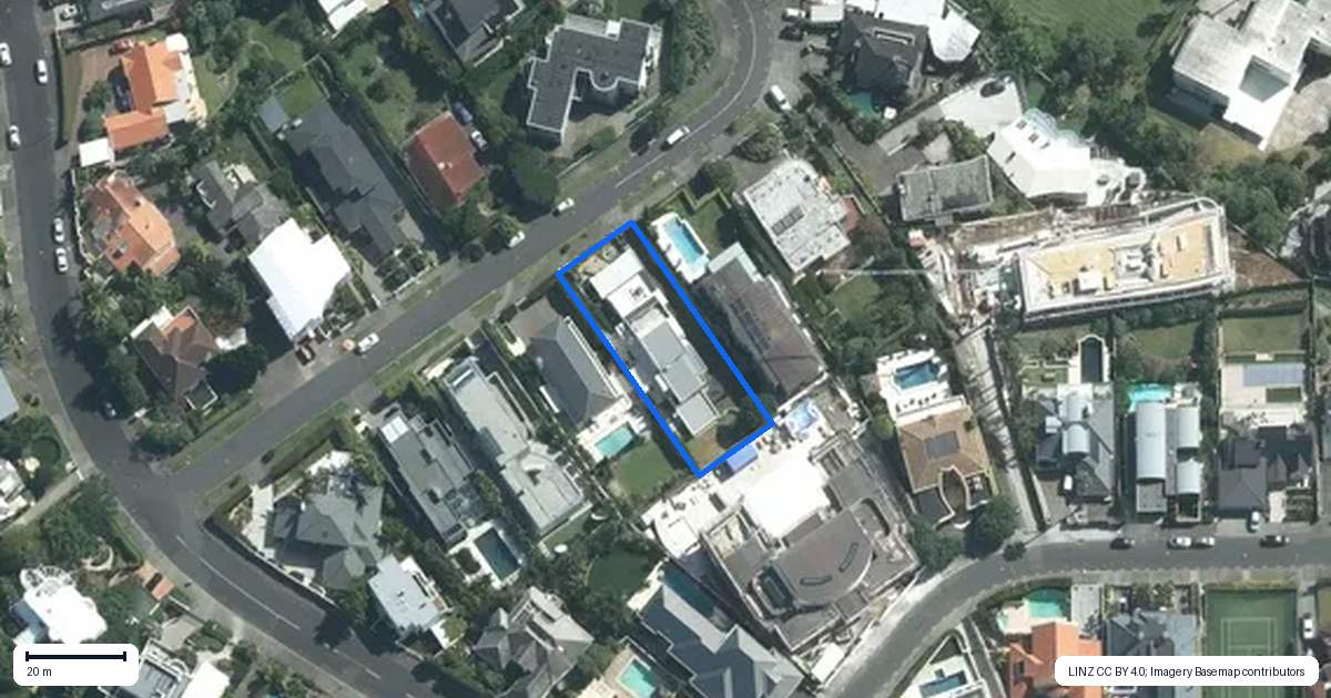 Property context map for 9B Okahu Street, Orakei, Auckland